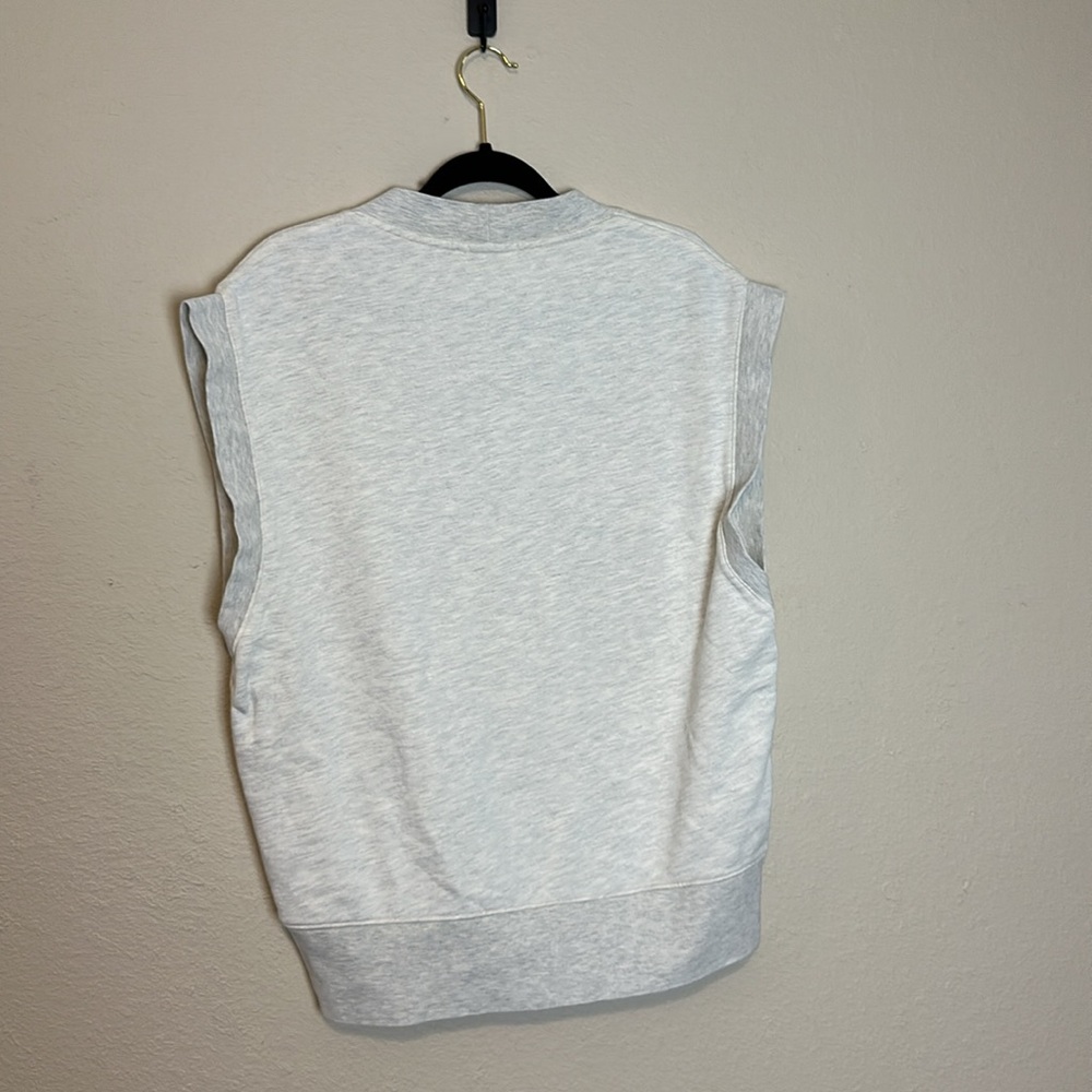 AGOLDE Shaw V-Neck Vest Oversized In Oatmeal Size XS - Picture 7 of 8